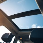 Panoramic sun roof in the car